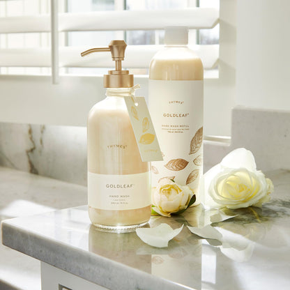 Thymes Goldleaf Hand Wash – 15 Fl Oz | Luxurious Floral Fragrance & Hydration
