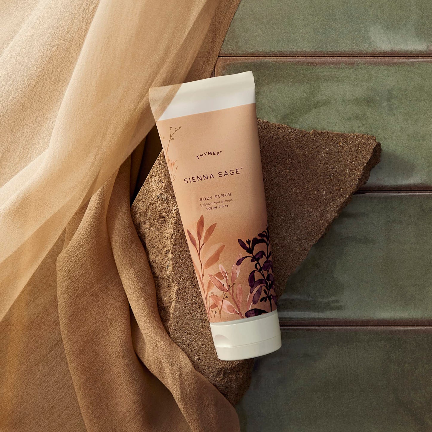 Thymes Sienna Sage Body Scrub | Hydrating Exfoliator for Body, Face, and More