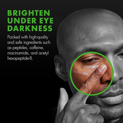 Tiege Hanley Eye Cream for Men – Hyaluronic Acid, Vitamin B3, Bright Oleoactif | 0.5 Oz, 2 Pack