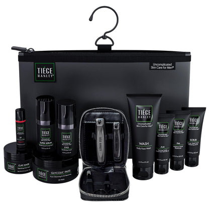 Tiege Hanley Platinum Gift Box for Men – 11-Piece Skincare & Grooming Set