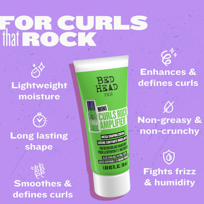 TIGI Bed Head Curls Rock Amplifier Travel Mini – Curl Shaping & Anti-Frizz for All Curl Types