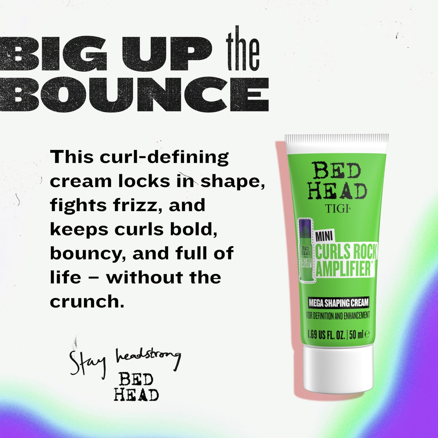 TIGI Bed Head Curls Rock Amplifier Travel Mini – Curl Shaping & Anti-Frizz for All Curl Types