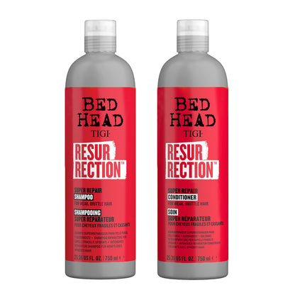 TIGI Bed Head Resurrection Shampoo & Conditioner Set – Maximum-Strength Repair (25.36 fl oz)