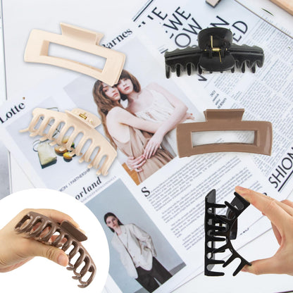 TIME&TRAVE 6Pcs 4.3in Silicone Cloud Claw Clips — Soft, Non-Slip Hair Clips for All Hair Types