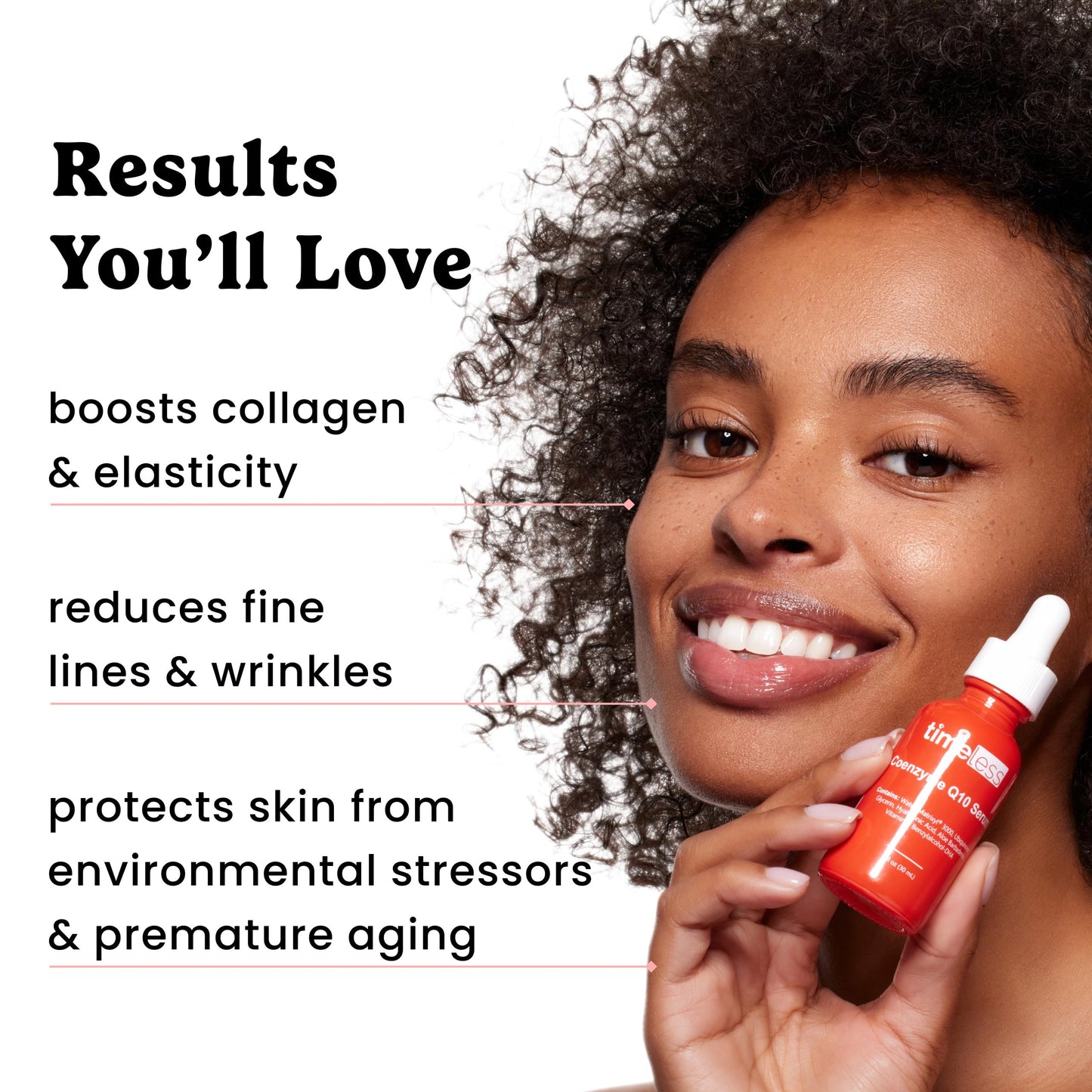 Timeless Skin Care Coenzyme Q10 Serum - Fragrance-Free, Hyaluronic Acid, 1 oz (Pack of 2)