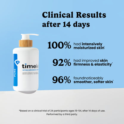 Timeless Skin Care Hyaluronic Acid 100% Pure Serum – Fragrance-Free Hydration, 8 oz
