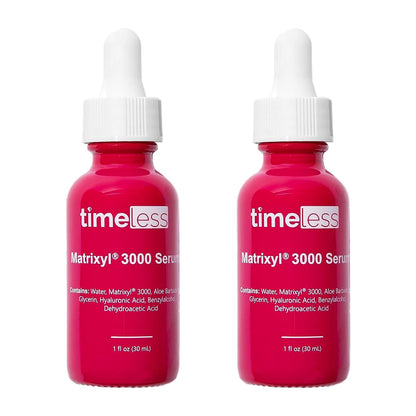 Timeless Skin Care Matrixyl 3000 Serum – Hydration with Hyaluronic Acid, Fragrance-Free, Pack of 2