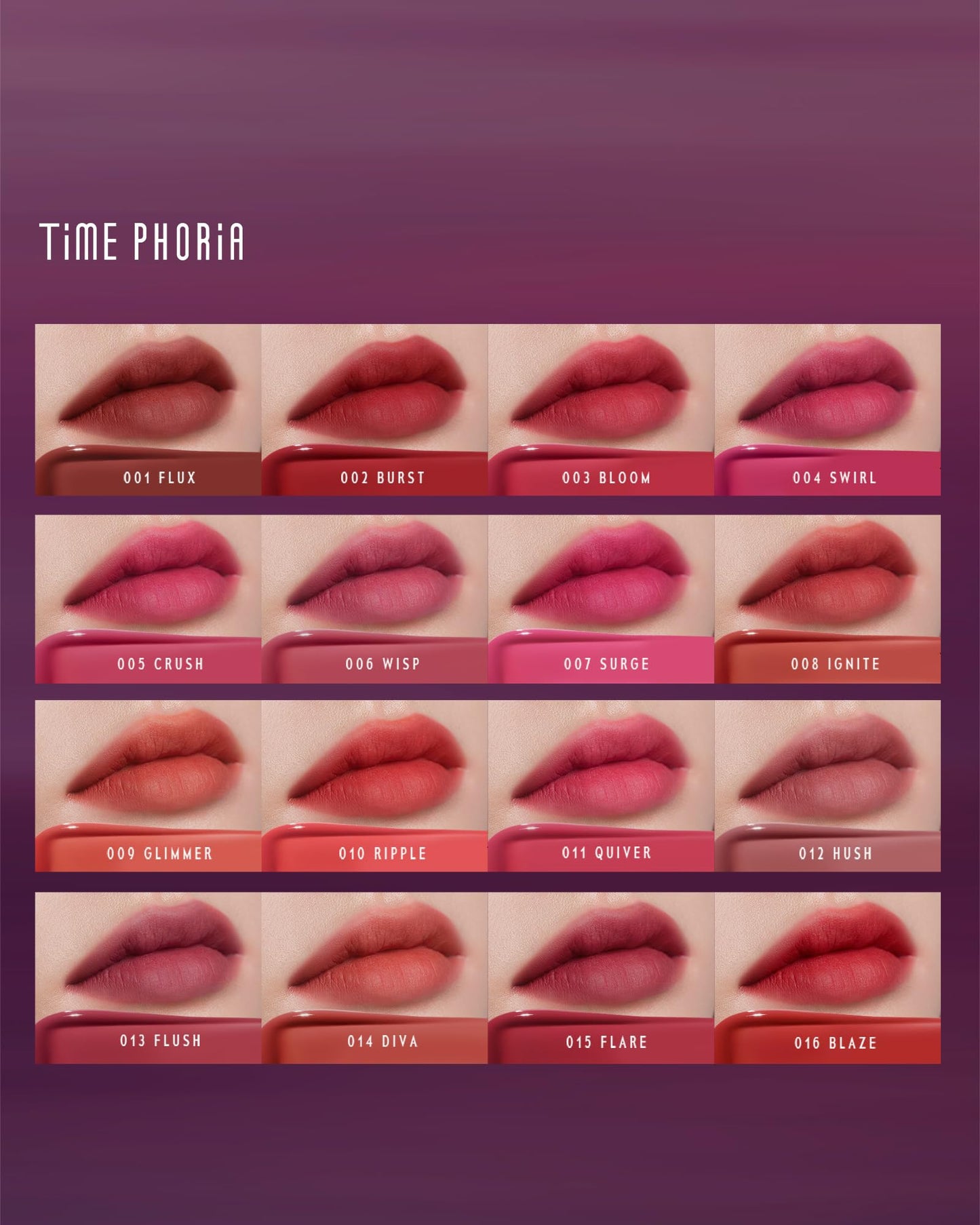 TIMEPHORIA Altera Blurring Lip Tint 011 Quiver – Vibrant Pink, Glossy-to-Soft Matte Finish