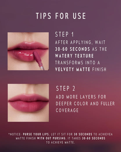 TIMEPHORIA Altera Blurring Lip Tint 011 Quiver – Vibrant Pink, Glossy-to-Soft Matte Finish