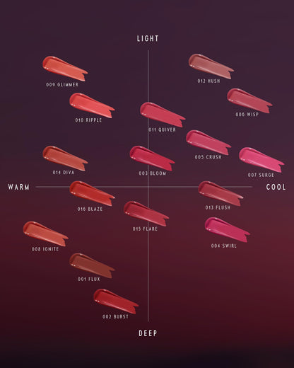 TIMEPHORIA Altera Blurring Lip Tint 011 Quiver – Vibrant Pink, Glossy-to-Soft Matte Finish