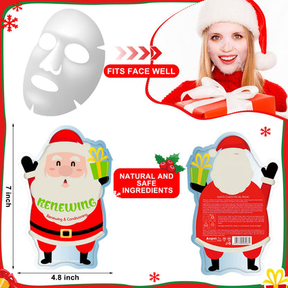 Timgle 12 Pcs Christmas Facial Masks Bulk – Hydrating Sheet Masks for Women | Holiday Stocking Stuffers