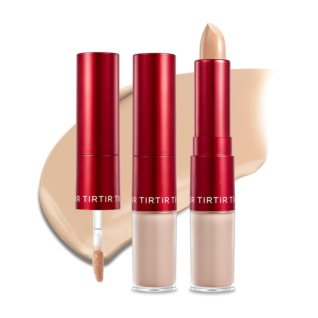 TIRTIR Glide&Hide Blurring Concealer – Creamy Texture, Dual Tip & Balm Stick, Long-Wear #4.5N (0.28 Oz)