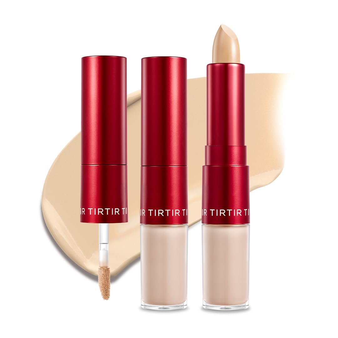 TIRTIR Glide&Hide Blurring Concealer – Dual Applicators, Crease-Proof & Long-Wear #3.5W