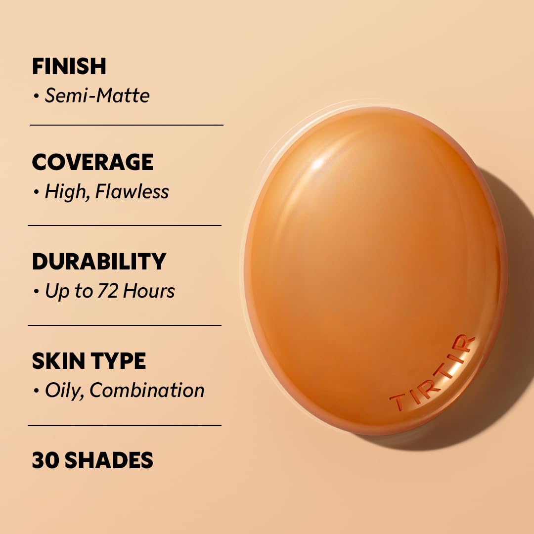 TIRTIR Mask Fit AI Filter Cushion Foundation – Semi-Matte, 72-Hour Coverage #11C Cool Rosy