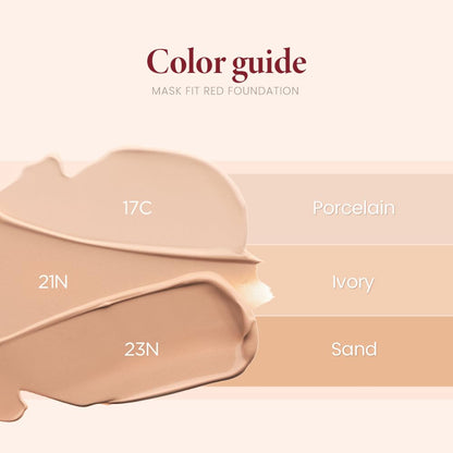 TIRTIR Mask Fit Red Foundation Porcelain 17 – High Coverage, Lightweight, Buildable