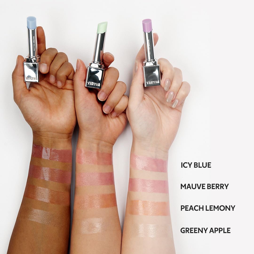 TIRTIR Water Mellow Lip Balm 02 Mauve Berry | pH Color Changing, Lightweight Hydration, Paraben Free, 0.11 fl oz