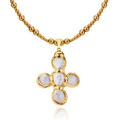 Titanium Steel Cross Pendant Necklace