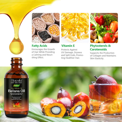 Tiuedu 2-Pack Batana Oil for Hair Growth | Natural Unrefined Hair Oil