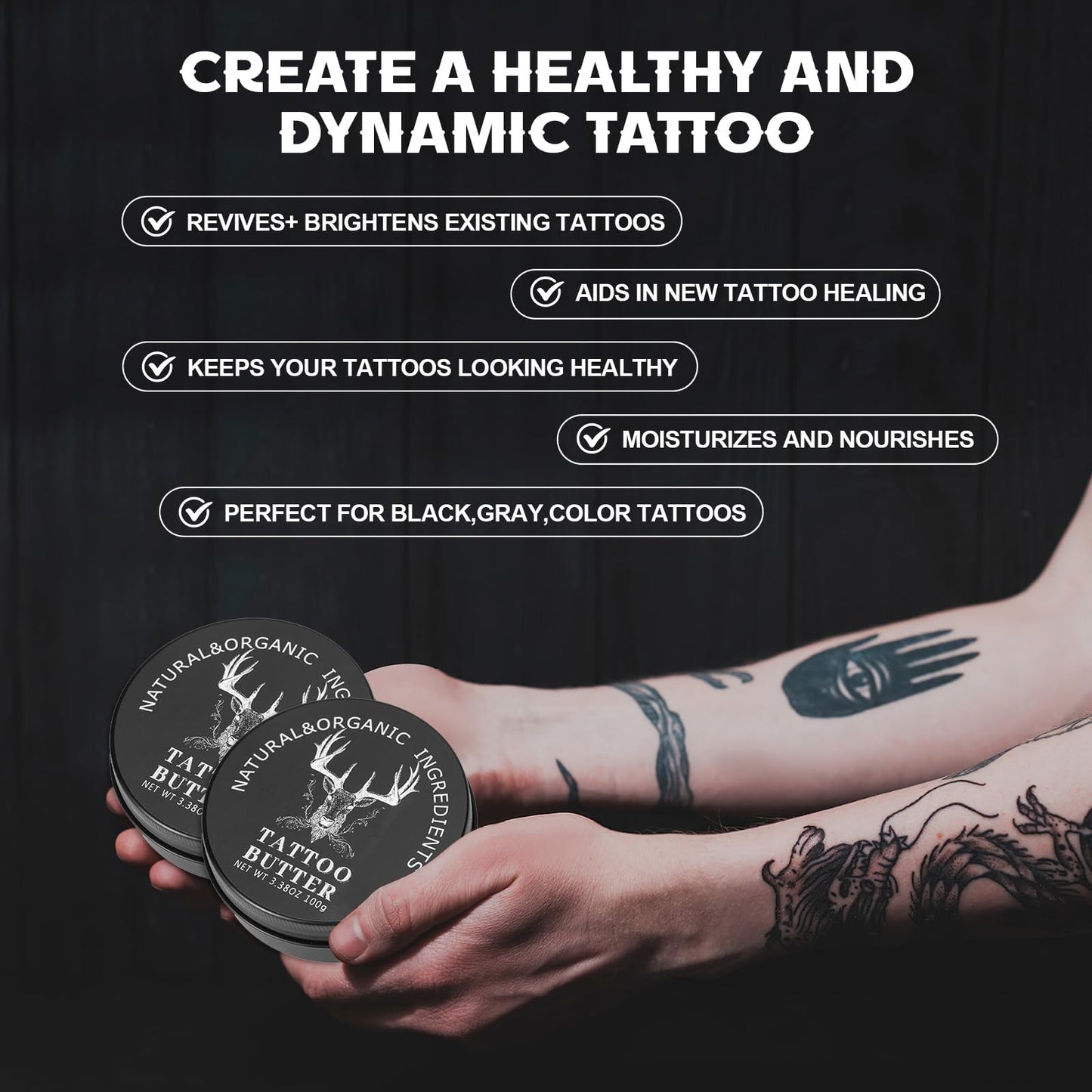 TIUSUTA Tattoo Balm & Aftercare Cream | Color Enhancement & Hydration