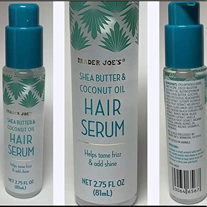 TJ's Trader Joe's Shea Butter & Coconut Oil Hair Serum – Silky, Lightweight Hydration