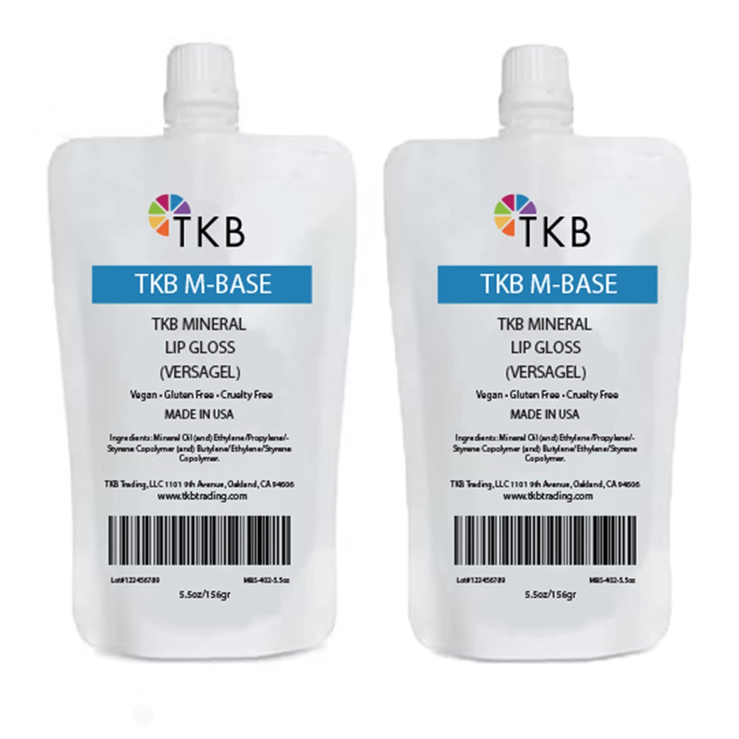 TKB Mineral Lip Gloss M-Base | Clear Versagel Base for DIY Lip Gloss (USA Made, 11 oz)