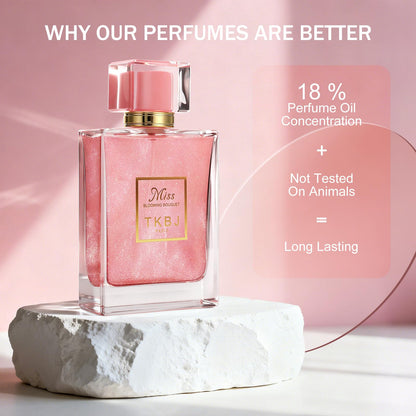 TKBJ Miss Blooming Bouquet Eau de Toilette for Women – Floral Fruity Perfume with Peony & Musk (3.4 oz / 100 ml) Inspired by Dioor