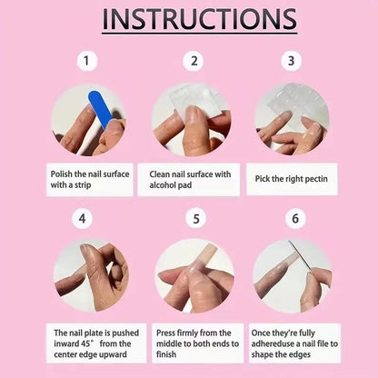 Tmani 10pc Extra Long Handmade Press-On Nails – Diamond Glitter Square Tips
