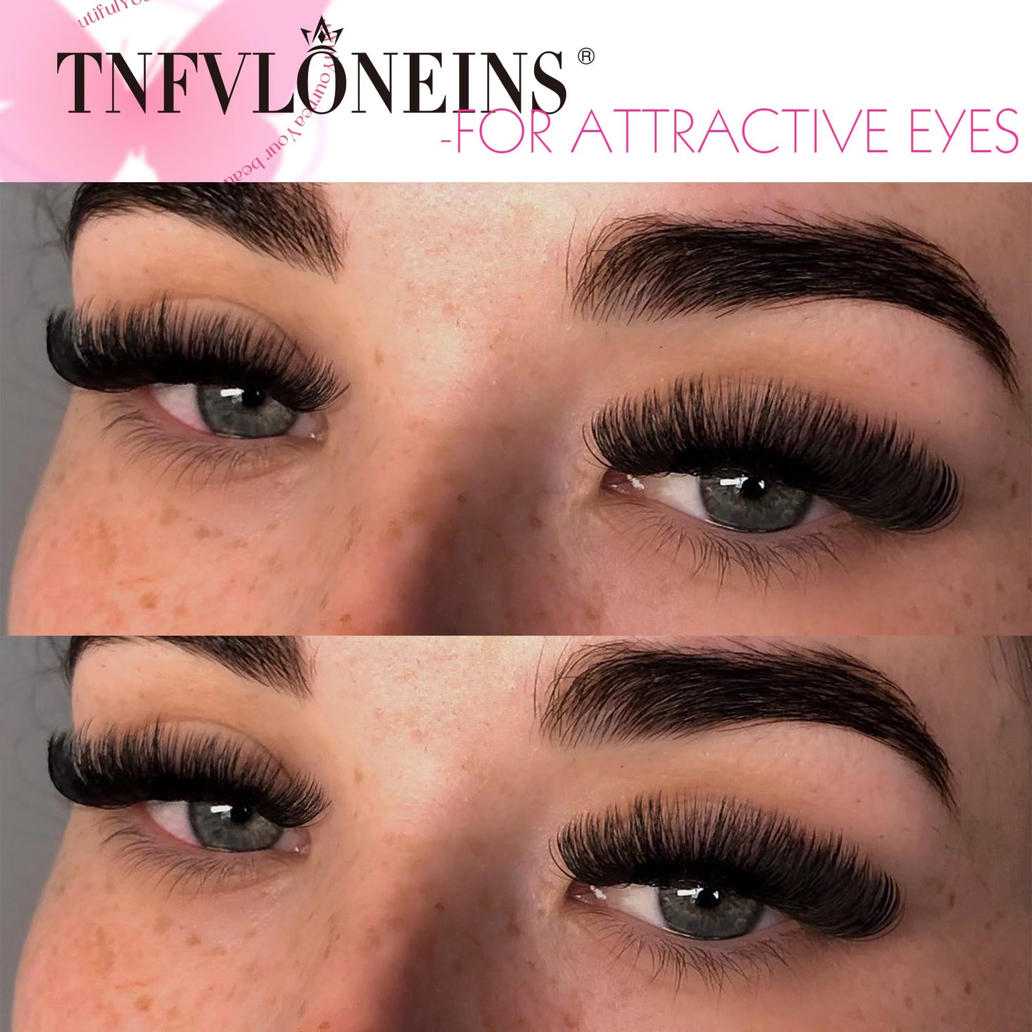 TNFVLONEINS Fluffy Lash Extension Kit 60D/80D/100D – 300Pcs with Bond & Seal and Tweezers