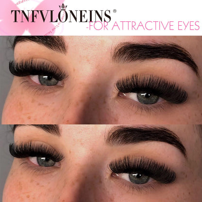 TNFVLONEINS Fluffy Lash Extension Kit 60D/80D/100D – 300Pcs with Bond & Seal and Tweezers