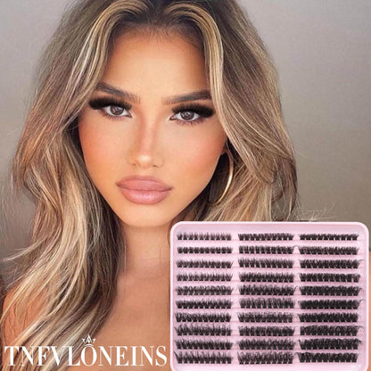 TNFVLONEINS Fluffy Lash Extension Kit 60D/80D/100D – 300Pcs with Bond & Seal and Tweezers