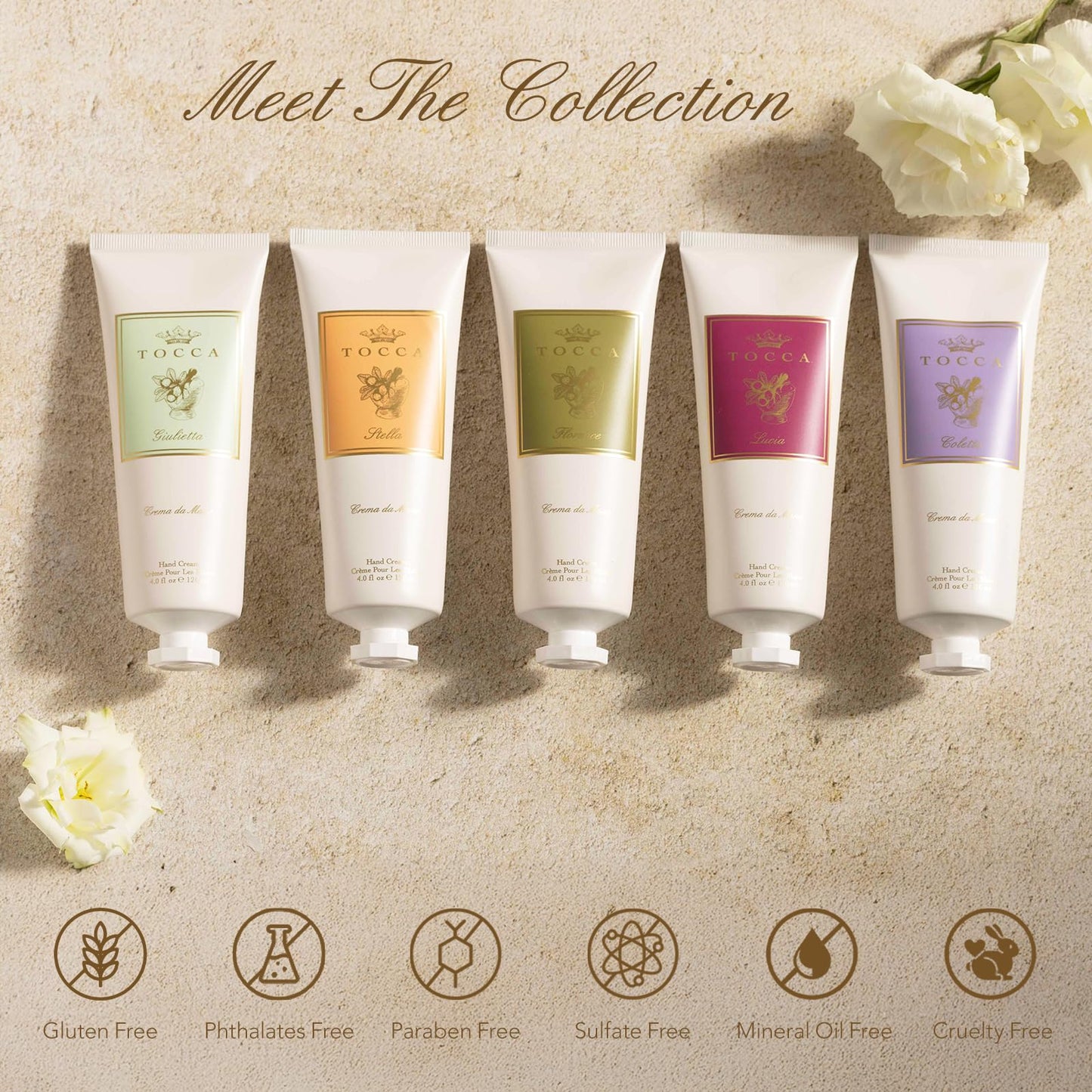 Tocca Stella Hand Cream Luxe 4 oz – Blood Orange, Freesia, Spicy Lily | Moisturizing & Quick-Absorbing