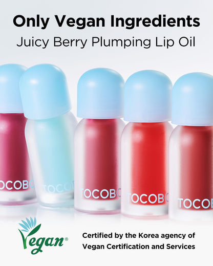 TOCOBO Juicy Berry Lip Oil 18 Cozy Pink – Vegan Tinted Gloss with Volufiline™ | MLBB Shine