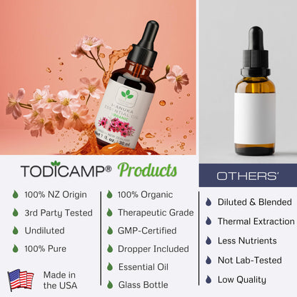 TODICAMP 100% Pure Manuka Oil – NZ Therapeutic-Grade, Cold-Pressed