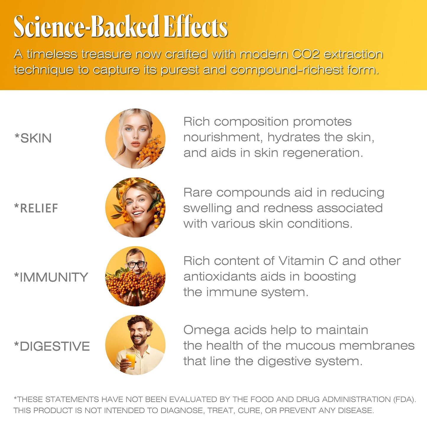 TODICAMP Sea Buckthorn Oil Organic - Cold-Pressed Seabuckthorn Oil for Skin, Digestive Wellness & Immune Support