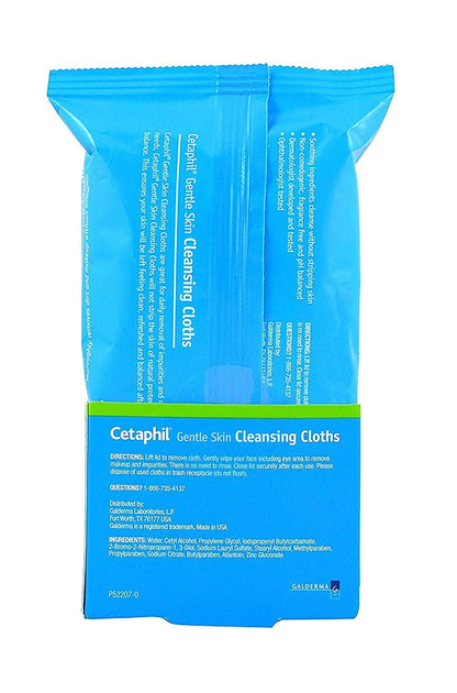 Toeah Cetaphil Gentle Skin Cleansing Cloths – 2 Packs of 25 Sheets