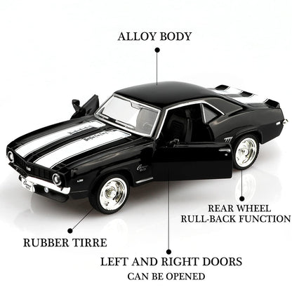 TOKAXI 1/36 Scale Chevrolet 1969 Camaro SS Diecast – Pull-Back Toy Car