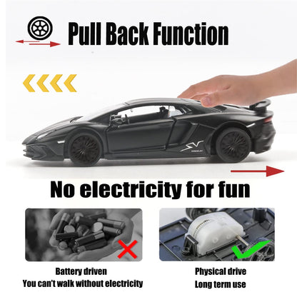 TOKAXI 1/36 LP750-4 SV Diecast Car – Pull-Back Toy for Kids & Collectors