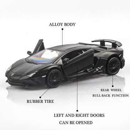 TOKAXI 1/36 LP750-4 SV Diecast Car – Pull-Back Toy for Kids & Collectors