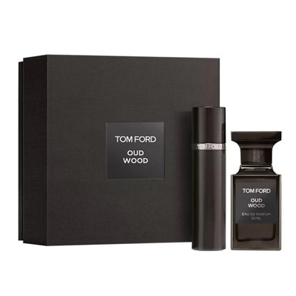 Tom Ford Oud Wood Limited Edition 2-Piece EDP Set – 10ml Travel Spray + 50ml Bottle, New in Box