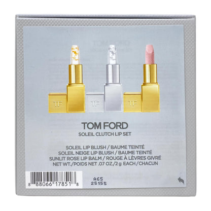 Tom Ford Soleil Clutch Lip Set – Sunlit Rose Lip Balm, Soleil Neige & Soleil Lip Blush (Mini 0.07 oz / 2 g Each)
