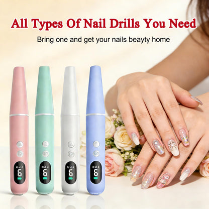 TOMETOTES Salon-Grade Electric Nail Drill – Cordless Nail File with LED Display