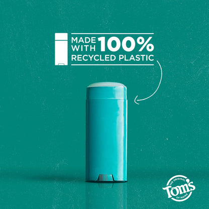 Tom's of Maine Coconut Mango Aluminum-Free Deodorant for Women & Men – Goes on Clear, Odor & Wetness Protection | 2-Pack (3.25 oz each)