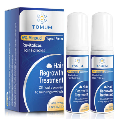 Tomum 5% Minoxidil Foam for Hair Regrowth – Fast-Absorbing, Non-Greasy, For Men & Women