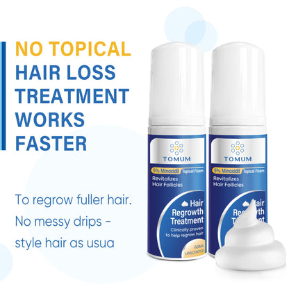 Tomum 5% Minoxidil Foam for Hair Regrowth – Fast-Absorbing, Non-Greasy, For Men & Women