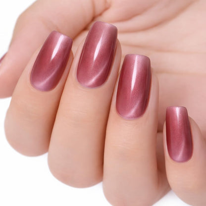 TONES Cat Eye UV LED Gel Nail Polish - Rosewood Cashmere, Long-Lasting & Magnet Shimmer (0.56 fl oz)