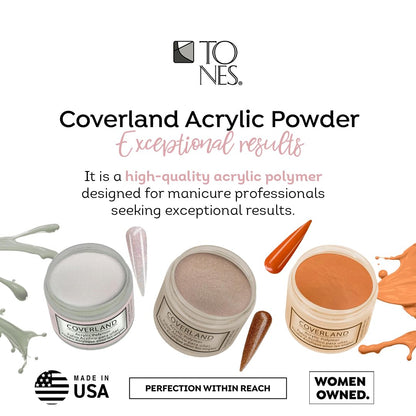 TONES Coverland Greench Acrylic Nail Powder – Limited Edition 1.5 oz for Nail Design & Masking Imperfections