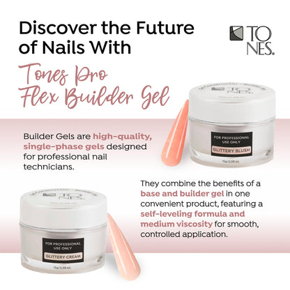 TONES Premium Self-Leveling Nail Builder Gel Cherry Blossom (0.5 fl oz) – UV/LED, 10-Free