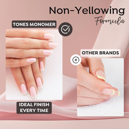 TONES Watermelon Scented EMA Monomer - Odor-Neutralizing Acrylic Liquid, Non-Yellowing, Superior Adhesion, MMA-Free, Made in USA (8 fl oz)