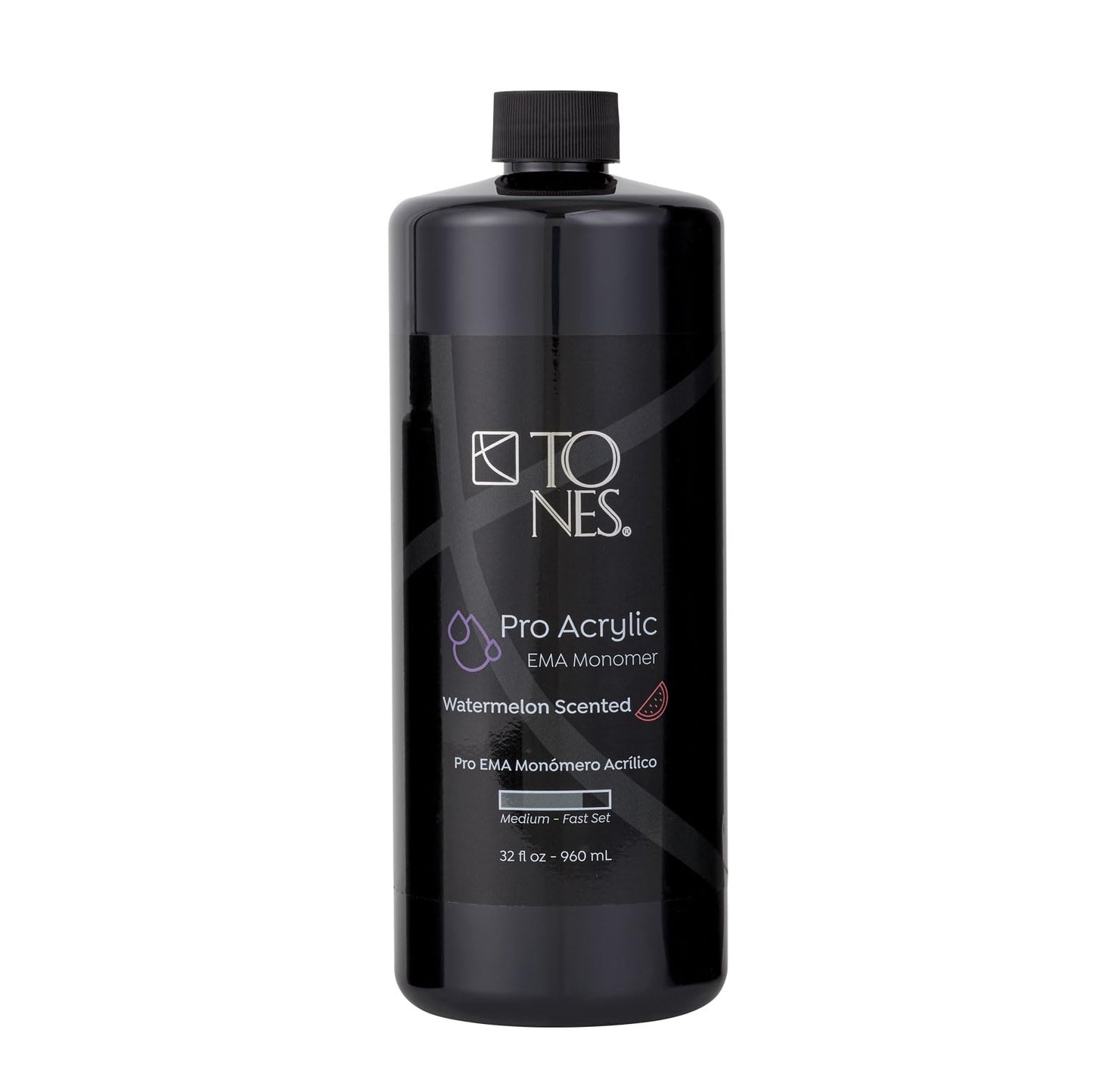 TONES Watermelon Scented EMA Monomer – Odor-Neutralizing, Non-Yellowing, MMA-Free Nail Liquid (32 oz) Made in USA