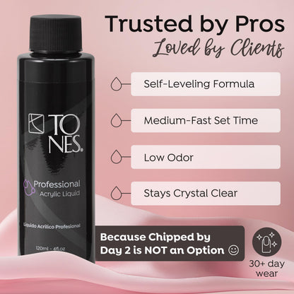 TONES Watermelon Scented EMA Monomer – Odor-Neutralizing, Non-Yellowing, MMA-Free Nail Liquid (32 oz) Made in USA